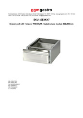 Ggm Gastro PREMIUM SE1K47 Bedienungsanleitung
