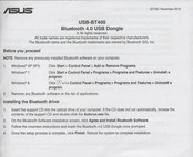Asus USB-BT400 Bedienungsanleitung