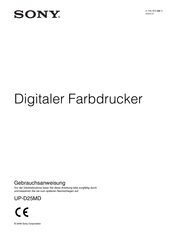 Sony UP-D25MD Gebrauchsanweisung