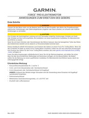Garmin FORCE PRO Anweisungen
