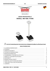 WUNDER 960 150A Bedienungshandbuch