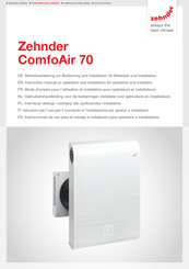 Zehnder ComfoAir 70 Bedienungsanleitung