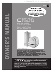 Intex Krystal Clear C1500 Benutzerhandbuch