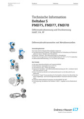 Endress+Hauser Deltabar S FMD77 Technische Information