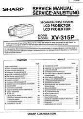 Sharp XV-315P Serviceanleitung