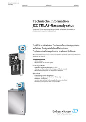 Endress+Hauser J22 TDLAS Technische Information