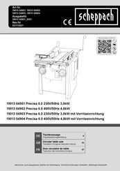 Scheppach Precisa 6.0 Original Bedienungsanleitung