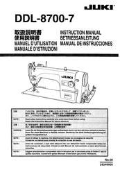 JUKI DDL-8700-7 Betriebsanleitung