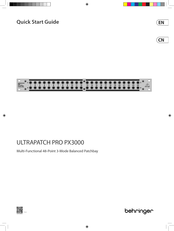 Behringer ULTRAPATCH PRO PX3000 Bedienungsanleitung