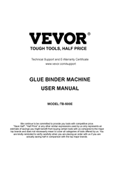 VEVOR TB- 500 E Benutzerhandbuch