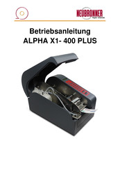 NEUBRONNER ALPHA X1- 400 PLUS Betriebsanleitung