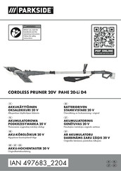 Parkside PAHE 20-Li D4 Originalbetriebsanleitung