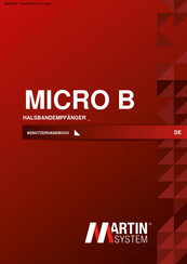 Martin System MICRO B Benutzerhandbuch