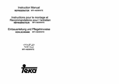 Teka NFV-465WHlTE Einbauanleitung Und Pflegehinweise
