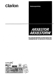 Clarion ARX8370R Bedienungsanleitung