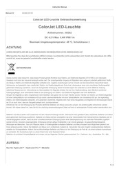 Bestway ColorJet LED light Gebrauchsanweisung