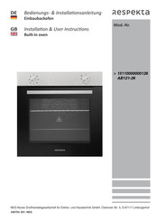 Respekta 15110000000126 Bedienungs- & Installationsanleitung
