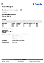 Webasto Thermo Top Evo Einbaudokumentation