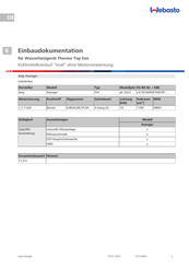 Webasto Thermo Top Evo Einbaudokumentation