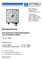 AFRISO EURO-INDEX 28041 Betriebsanleitung