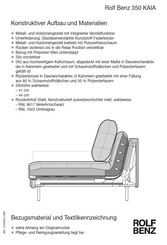 Rolf Benz KAIA 350 Bedienungsanleitung