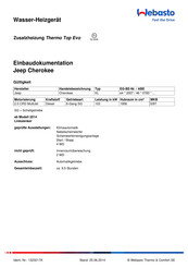 Webasto Thermo Top Evo Einbaudokumentation