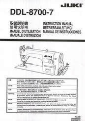 JUKI DDL-8700-7 Betriebsanleitung