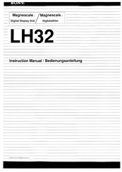Sony Magnescale LH32 Bedienungsanleitung