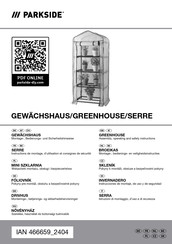 Parkside 466659 2404 Montage-, Bedienungs- Und Sicherheitshinweise