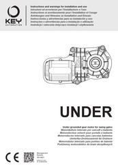Key Automation UNDER UND24E Anleitungen Und Hinweise Zu Installation Und Einsatz