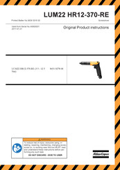 Atlas Copco LUM22 HR12-370-RE Original-Produktanweisungen
