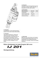 Ohlins IJ 201 Montageanleitung