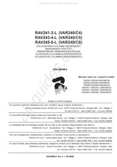 RAVAGLIOLI VAR240/C8 Bedienungsanleitung