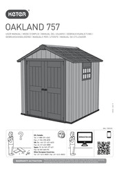 Keter OAKLAND 757 Gebrauchsanleitung