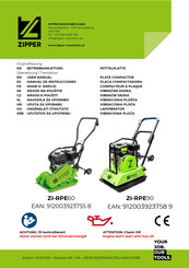 Zipper Maschinen ZI-RPE90 Betriebsanleitung