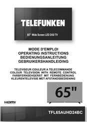 Telefunken TFL65AUHD24BC Bedienungsanleitung