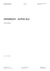 Advance ALPHA DLS Handbuch