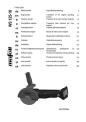 Mafell WS 125-18 Originalbetriebsanleitung