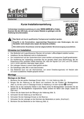 Satel INT-TSH210 Kurze Installationsanleitung