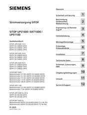 Siemens SITOP BAT1600 Gerätehandbuch