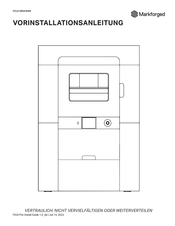 Markforged FX20 Vorinstallationsanleitung