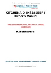 Kitchenaid Ultra Power 5KSB52EER5 Anleitungen & Rezepte
