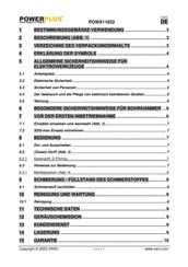 Powerplus POWX11832 Bedienungsanleitung