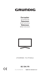 Grundig 49 GUW 8040 Kurzanleitung