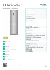 Gorenje NRK619CAXL4 Ausführliche Gebrauchsanleitung