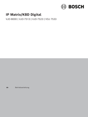 Bosch VJD-7523 Betriebsanleitung