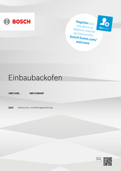 Bosch HBF133B Serie Gebrauchs- Und Montageanleitung