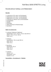 Rolf Benz 9200 STRETTO Living Montageanleitung