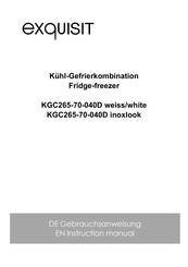 exquisit KGC265-70-040D weiss Gebrauchsanweisung
