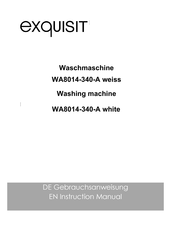 exquisit WA8014-340-A weiss Gebrauchsanweisung